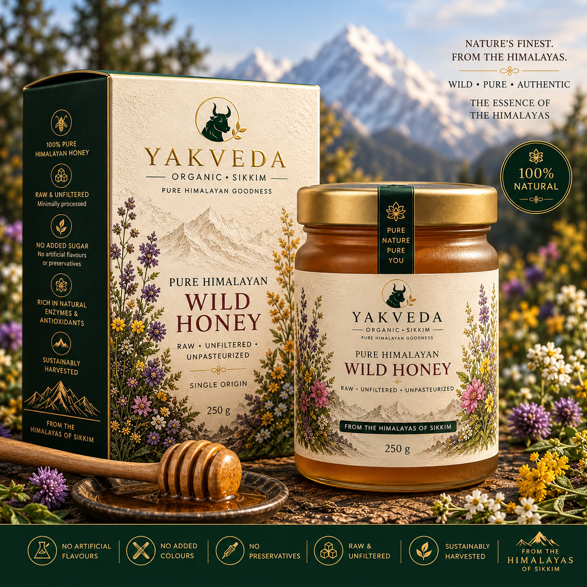 YakVeda Pure Himalayan Wild Honey