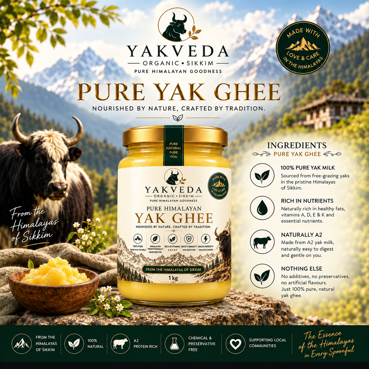 YakVeda Pure Himalayan Yak Ghee
